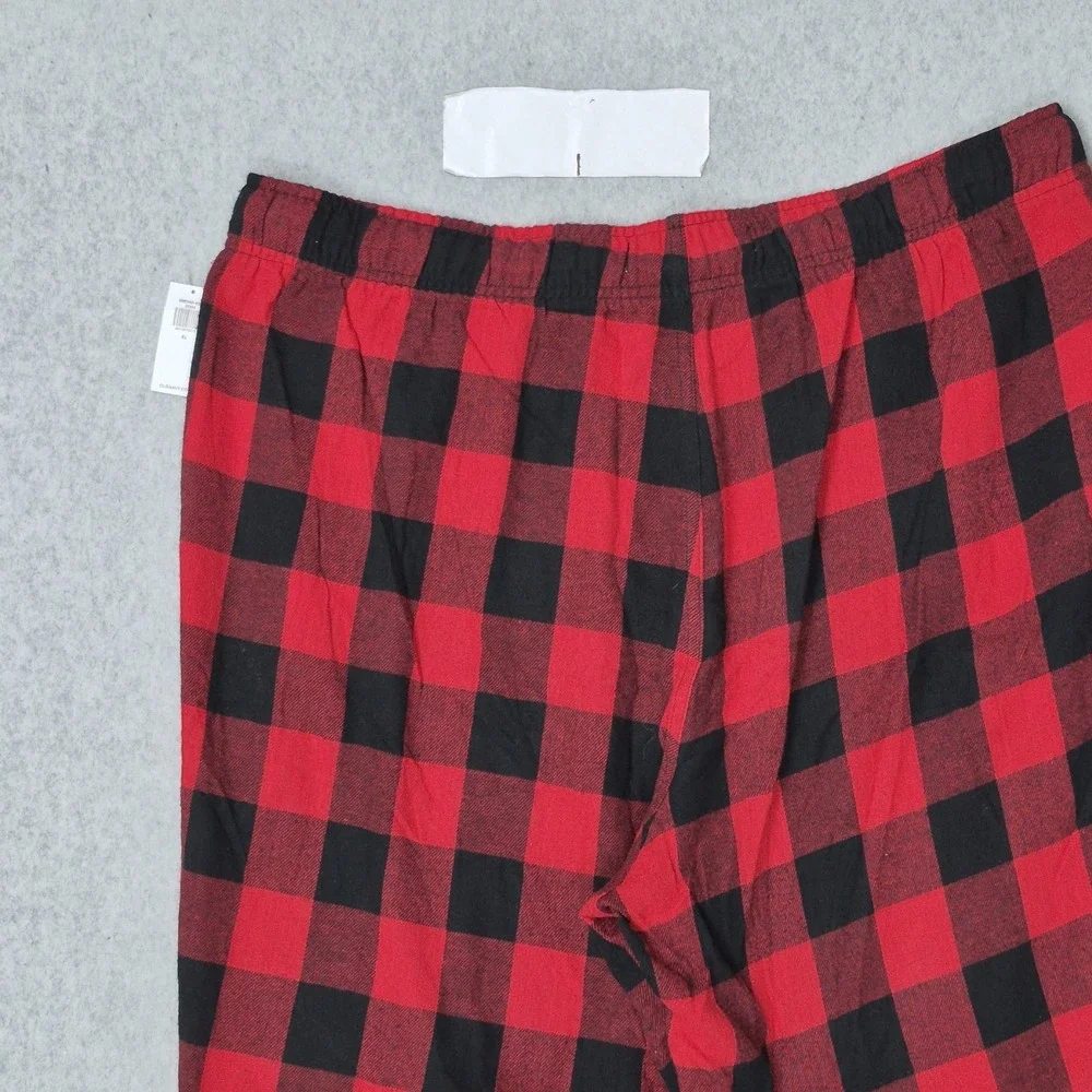 Old Navy Men Sleepwear XL Red Plaid Pajama Pants 28